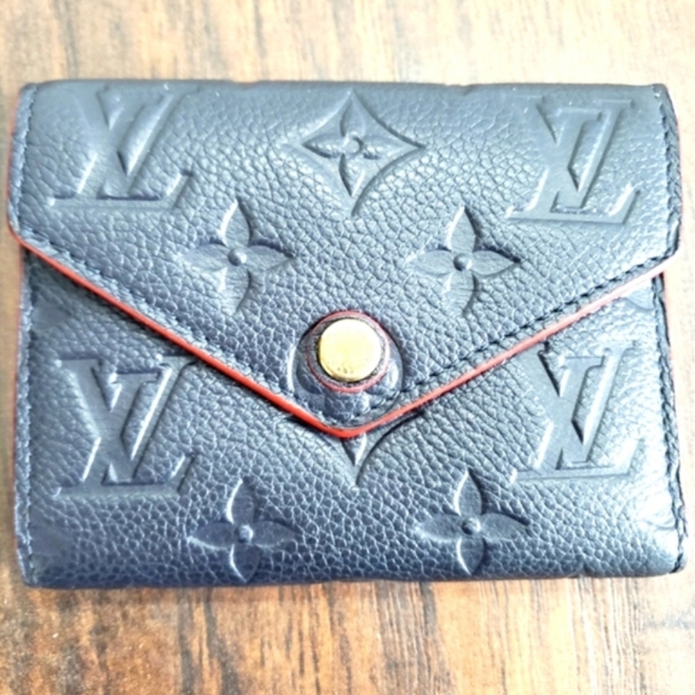Louis Vuitton Empreinte VTote MM And Matching Victorine Wallet Marine Rouge - Picture 10 of 15